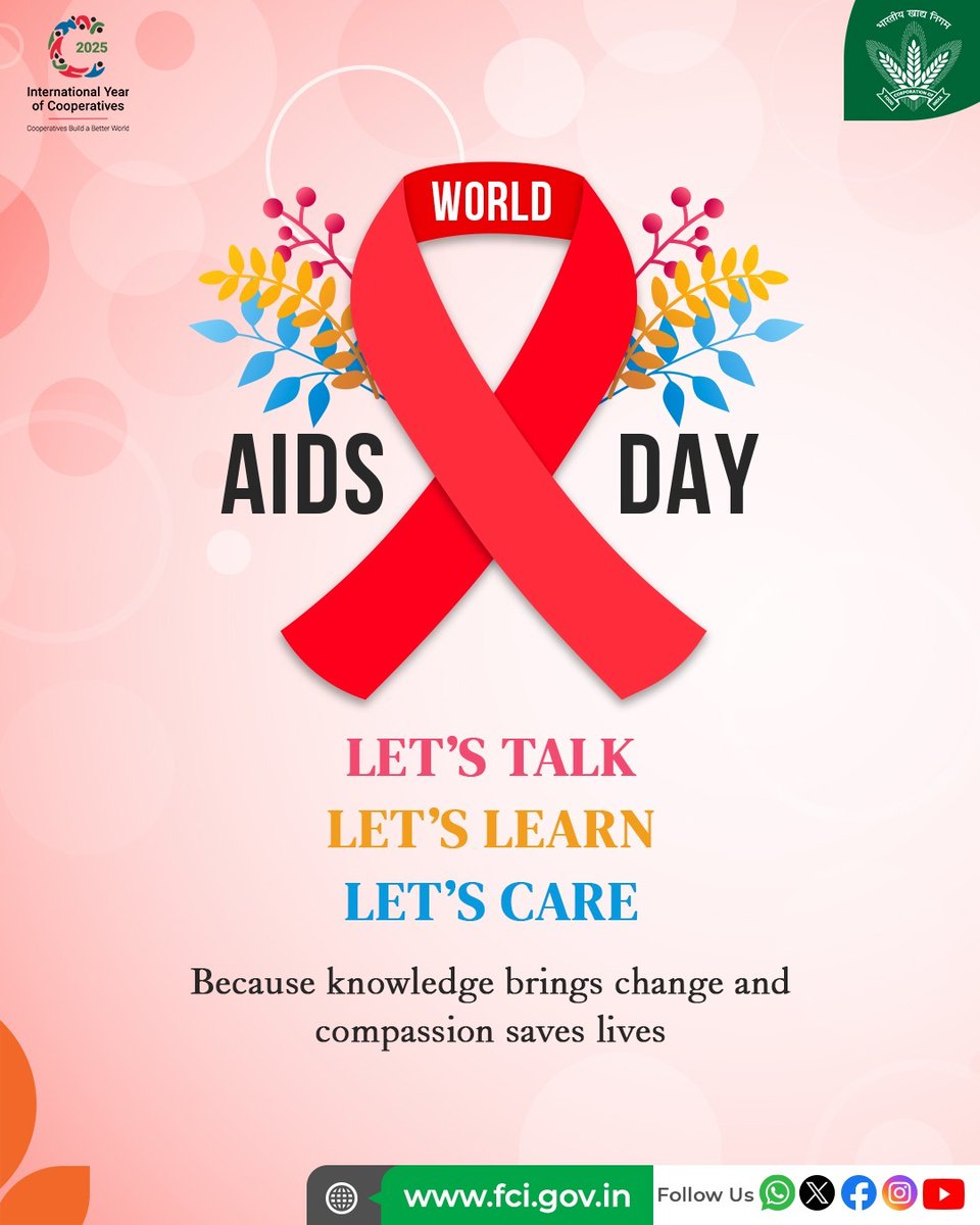 FCI stands for awareness, compassion, and a stigma-free workplace. Together, let’s support healthy and informed communities.

#WorldAIDSDay2025