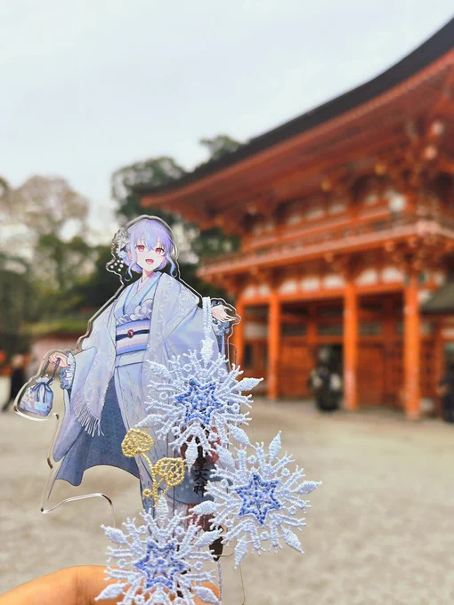 スタンプラリー制覇してきました 楽しかったー!! 下鴨神社の雪の結晶の四季守めちゃかわいい #冬の京都もよくないですか