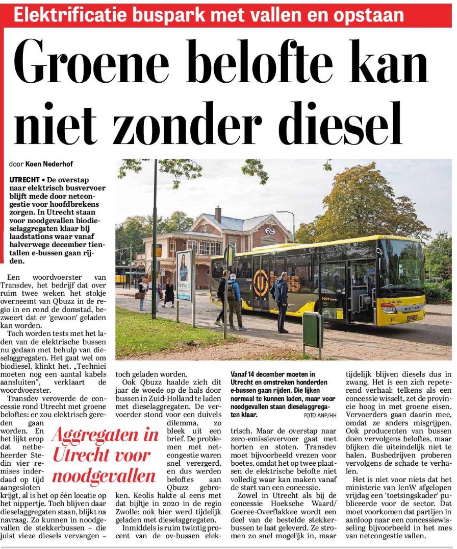 De Utrechtse elektrische bussen rijden op diesel (en een klein beetje frituurvet).

Heel verrassend weer ⁦<a href="/ProvUtrecht/">Provincie Utrecht</a>⁩ ⁦<a href="/HansOosters/">Hans Oosters</a>⁩ ⁦<a href="/PSUtrecht/">Provinciale Staten Utrecht</a>⁩ Lekker over nagedacht. Maar ja, jullie hoeven het niet te betalen.