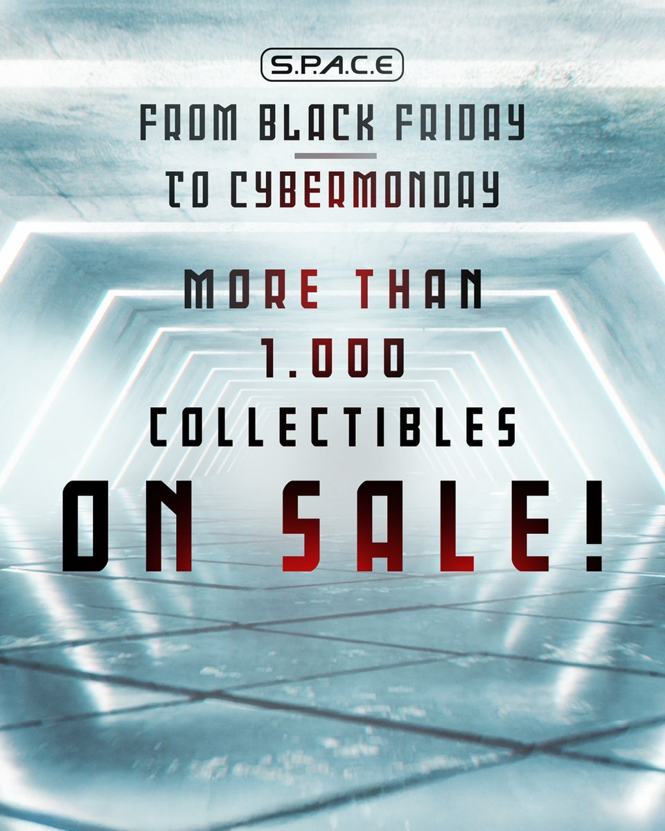 Unser 🌠 CyberSpaceWeekend 2025 🌠 geht in den Endspurt! Bis morgen früh habt Ihr noch die Möglichkeit, aus weit über 1.000 Sonderangeboten in unserem Shop Eure persönlichen Super-Deals ausfindig zu machen:
space-figuren.de/sale
 
Happy Cyber Monday! 🥳