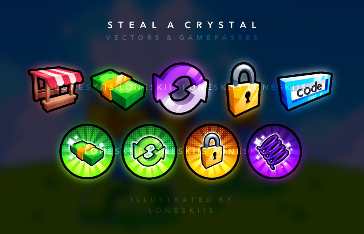 loneskiis's tweet image. roblox vector illustrations i’ve done for my games the past few months 🎨🖌️

#robloxart #robloxdev