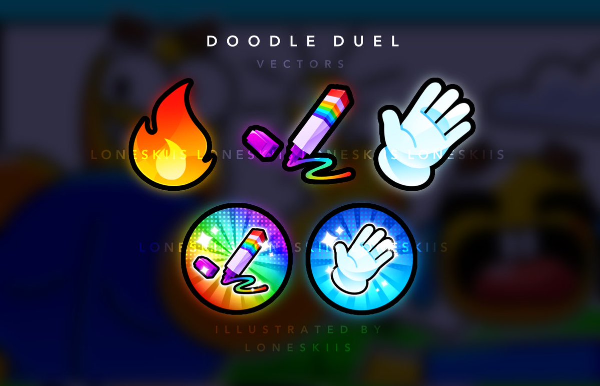 loneskiis's tweet image. roblox vector illustrations i’ve done for my games the past few months 🎨🖌️

#robloxart #robloxdev