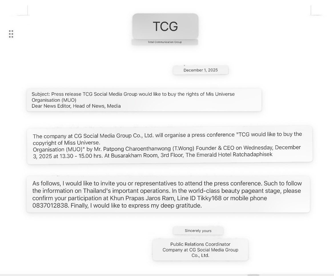 NEW OWNER OF MISS UNIVERSE? ✨

If our translation is correct, does this mean Miss Universe has a new owner and that it’s once again under Thai ownership?🤔

ctto
#SizzumsPH #MissUniverse