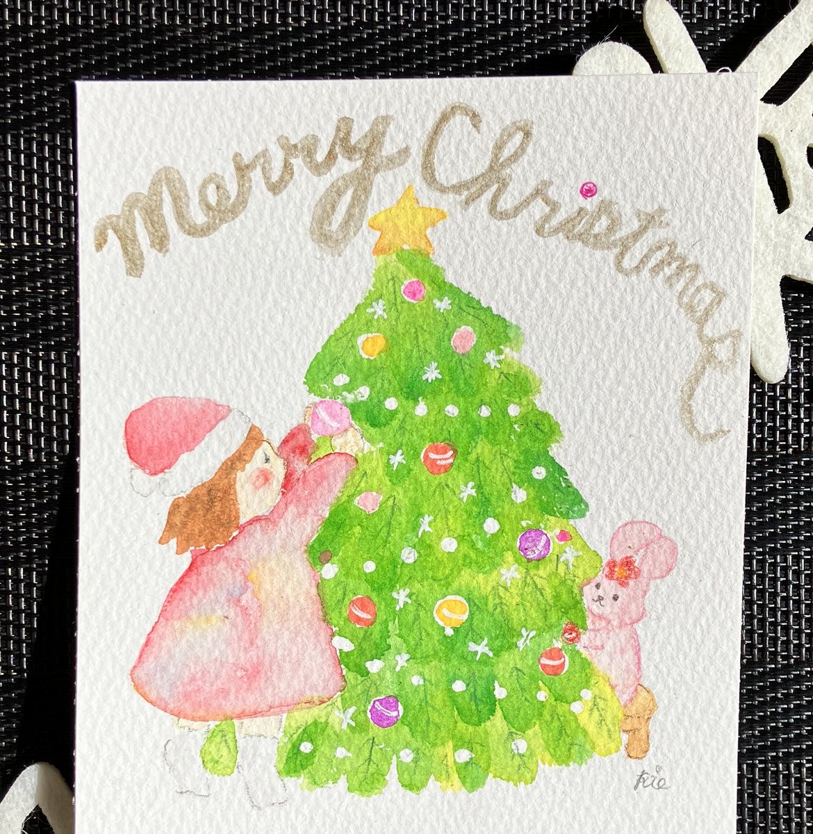 _luna_rie_'s tweet photo. 12月🎄
クリスマスカード🪅
オーストラリアのホストファミ���ーへ💌

#watercolor #illustration #水彩　#水彩イラスト　#メリークリスマス　#merrychristmas #メリークリスマス #クリスマス　#クリスマスカード https://t.co/rf0JDjvpH4