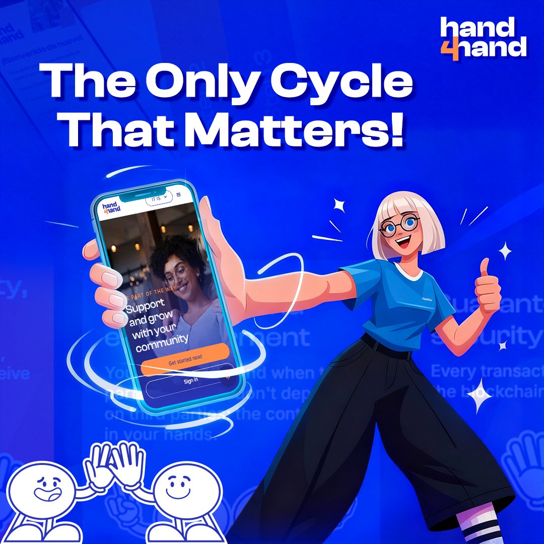 Hand4Handapp's tweet image. Join Hand4Hand, 
where you give once, and get back support as the community grows On-chain. 
Transparent. Real giving. 
Ready to be part of the cycle?
hand4hand.app 

#WhyChooseHand4Hand #MutualSupport #BlockchainForEveryone #globalcommunityfamily #TogetherWeGrow