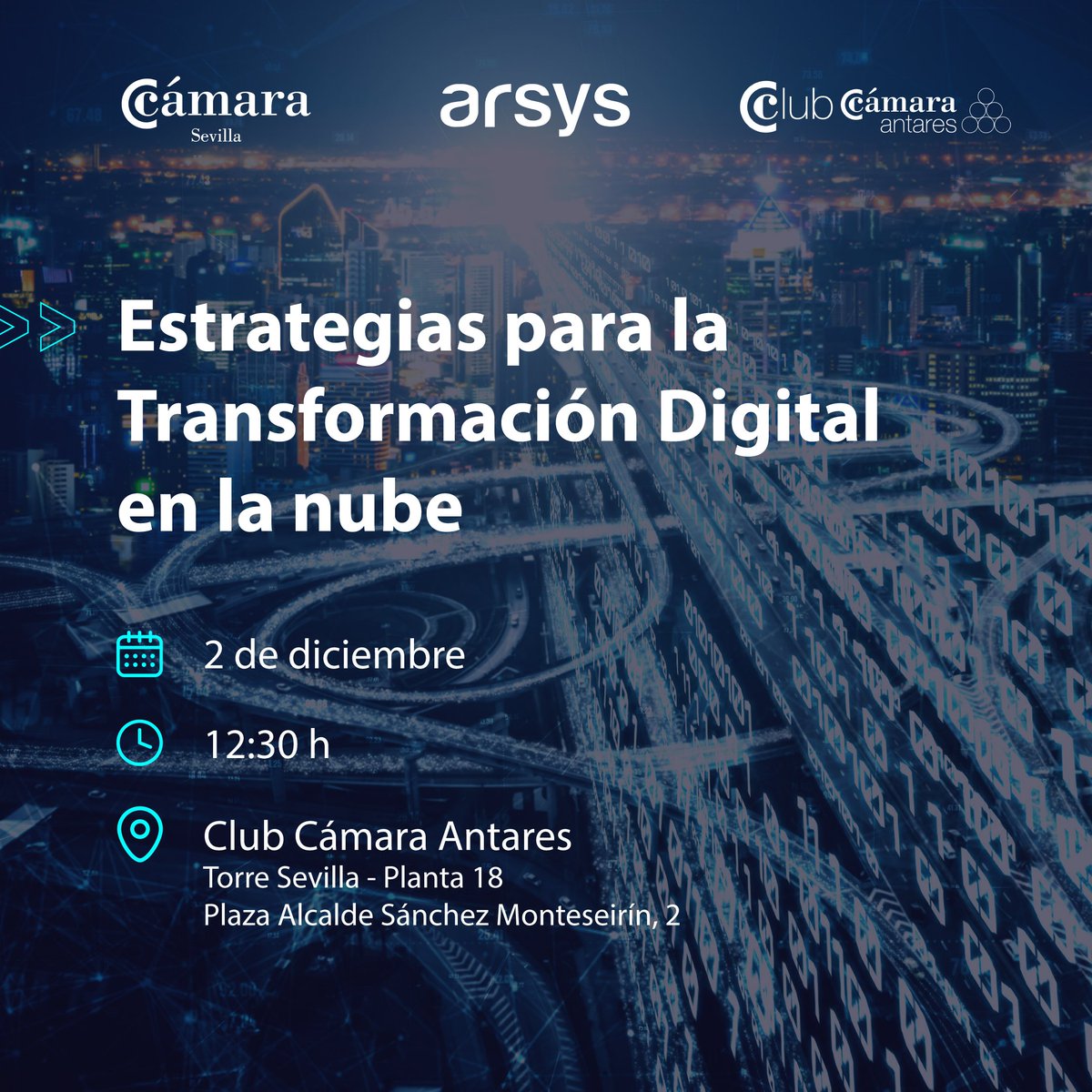 camaradesevilla's tweet image. ☁️ ¡Descubre mañana cómo impulsar tu #empresa en la #nube, motor de innovación en #Andalucía✅!

💻¡Participa en este importante evento donde analizaremos las #estrategias para la #TransformaciónDigital en la nube!🚀

📈Una oportunidad perfecta para descubrir cómo adaptar tu
