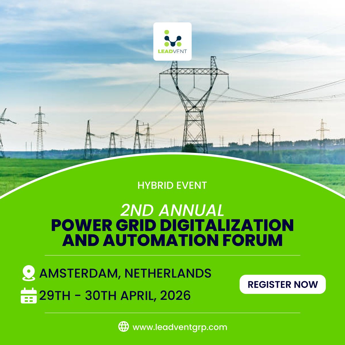 leadvent's tweet image. Join us for the 2nd Annual Power Grid Digitalization and Automation Forum

This premier global event is dedicated to transforming power grids through cutting-edge digitalization and automation

-bit.ly/3EcWPlS

#PowerGrid #GridAutomation #SmartGrid #DigitalEnergy #Energy