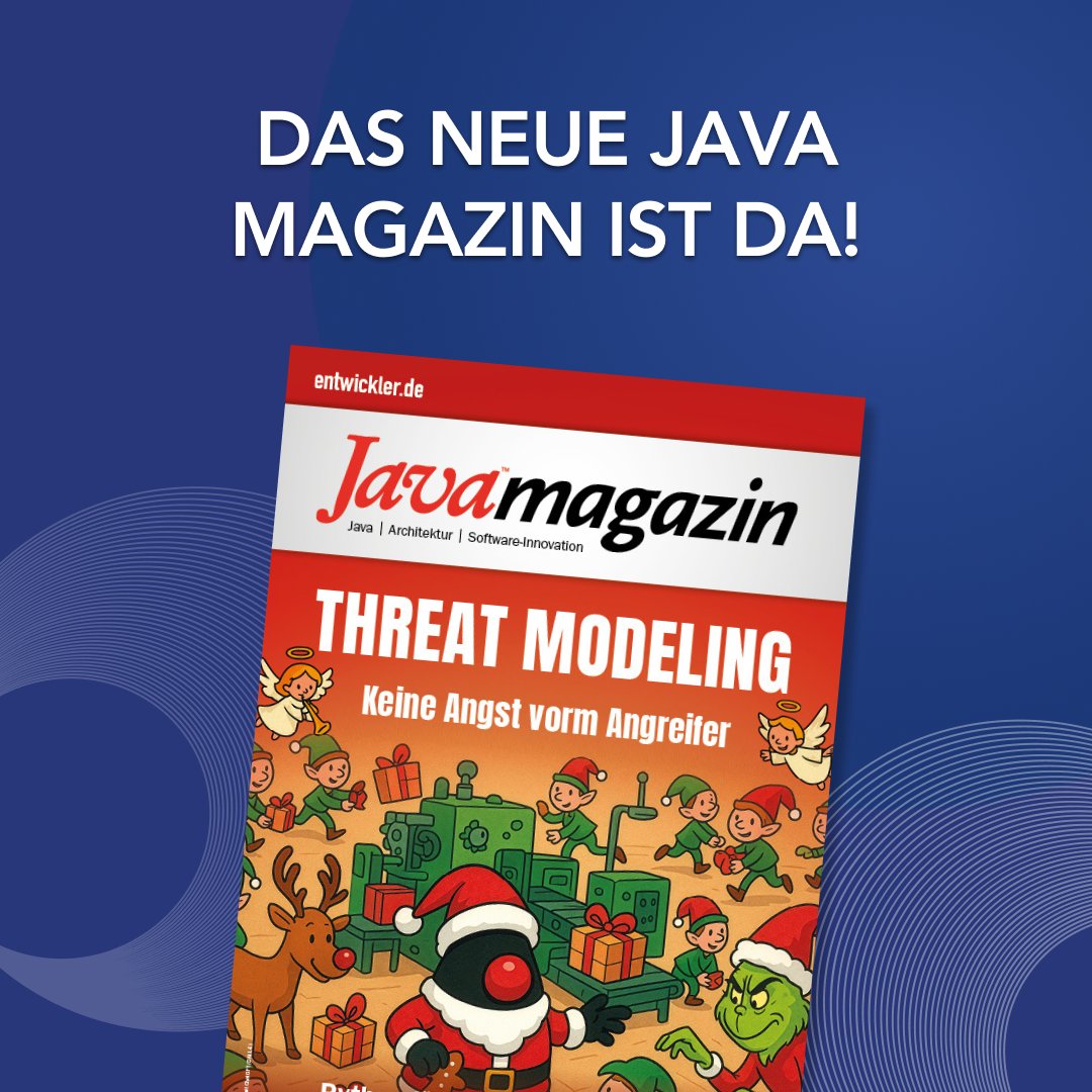 jaxcon's tweet image. 🎄 Neues Java Magazin 1.2026 von @entwickler!

Im Fokus: Threat Modeling – Attack Trees, IaC-Security, Gamification &amp;amp; mehr. Dazu Python für Java-Dev &amp;amp; Kubernetes.

➡️ Im Fullstack-Abo kostenlos: f.mtr.cool/efywwompue

#JavaMagazin #ThreatModeling