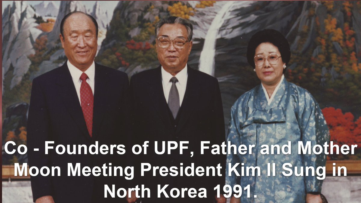 ukUPF's tweet image. About this time in 1991, historic visit of Rev Dr Sun Myung Moon &amp;amp; Dr Hak Ja Han culminated in a reconciliatory meeting of an anti-communist figure with then communist North Korean leader, President Kim Il Sung, in Pyongyang. uk.upf.org/upf-founders-1…
#UPF #Reconciliation #Peace
