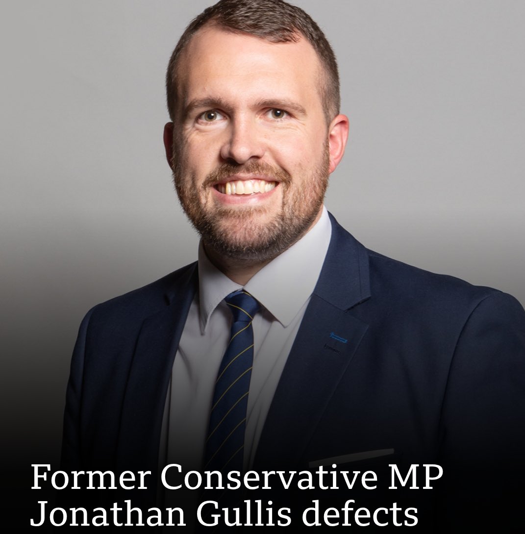 🚨BREAKING: Former Conservative MP Jonathan Gullis ex-Stoke-on-Trent North MP and current Kidsgrove mayor (Staffordshire) defects to Reform UK, ending his 18-year Tory tenure.

Reform UK is the fastest growing party in Britain.