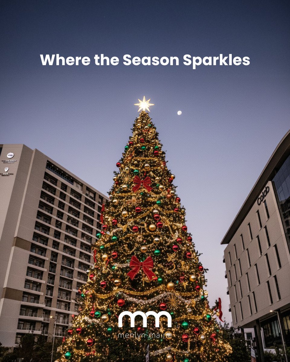 December at Menlyn Maine feels like the season’s sparkle comes to life.

The precinct turns everyday moments into something cinematic.

Here, the holidays aren’t just celebrated - they’re lived, right downstairs.

📍 Menlyn Maine Residences