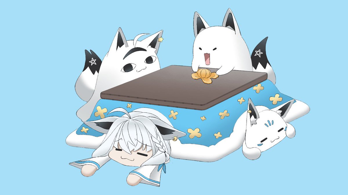 フブちゃんのお絵描き雑談で金木犀模様のコタツ見てそういえば正月に