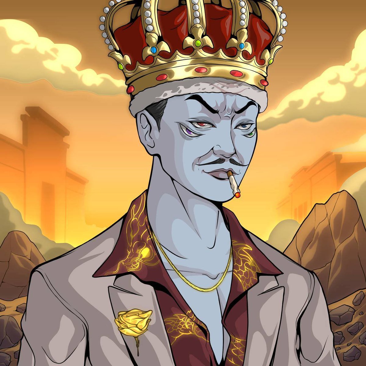 Gm web3, to all new souls and old!
The new year draws near, feast your eyes now, behold!
A crown fit for a king, a trimmed suit of gold.
It belongs to <a href="/Dementez33/">Dementez.sol</a>, our brother wise and bold.

Cheers from the Soul Society 🥂