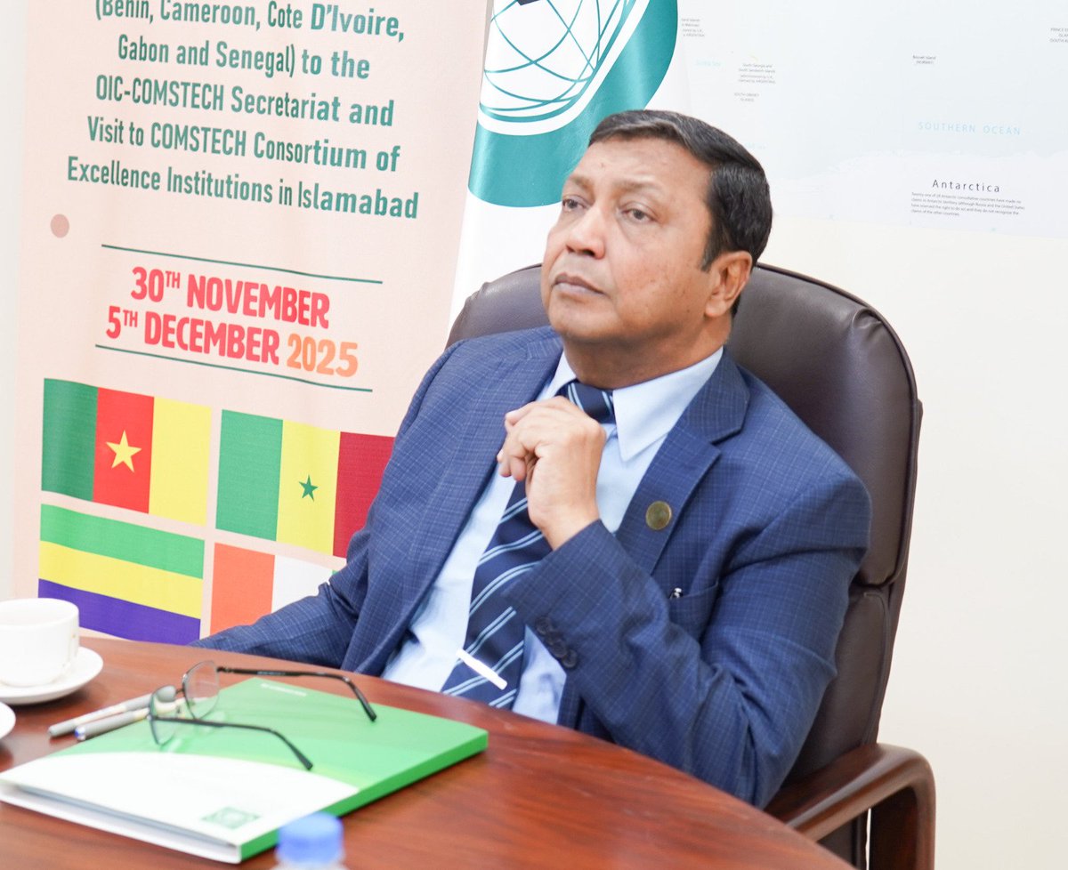 OIC_COMSTECH's tweet image. CG chaired a meeting of COMSTECH National Focal Points from 🇧🇯 🇨🇲 🇬🇦 🇨🇮 🇸🇳 to enhance cooperation in science &amp;amp; technology. COMSTECH officials presented key programmes, capacity-building initiatives &amp;amp; opportunities for OIC Member &amp;amp; Observer States, especially in Africa.
@OIC_OCI