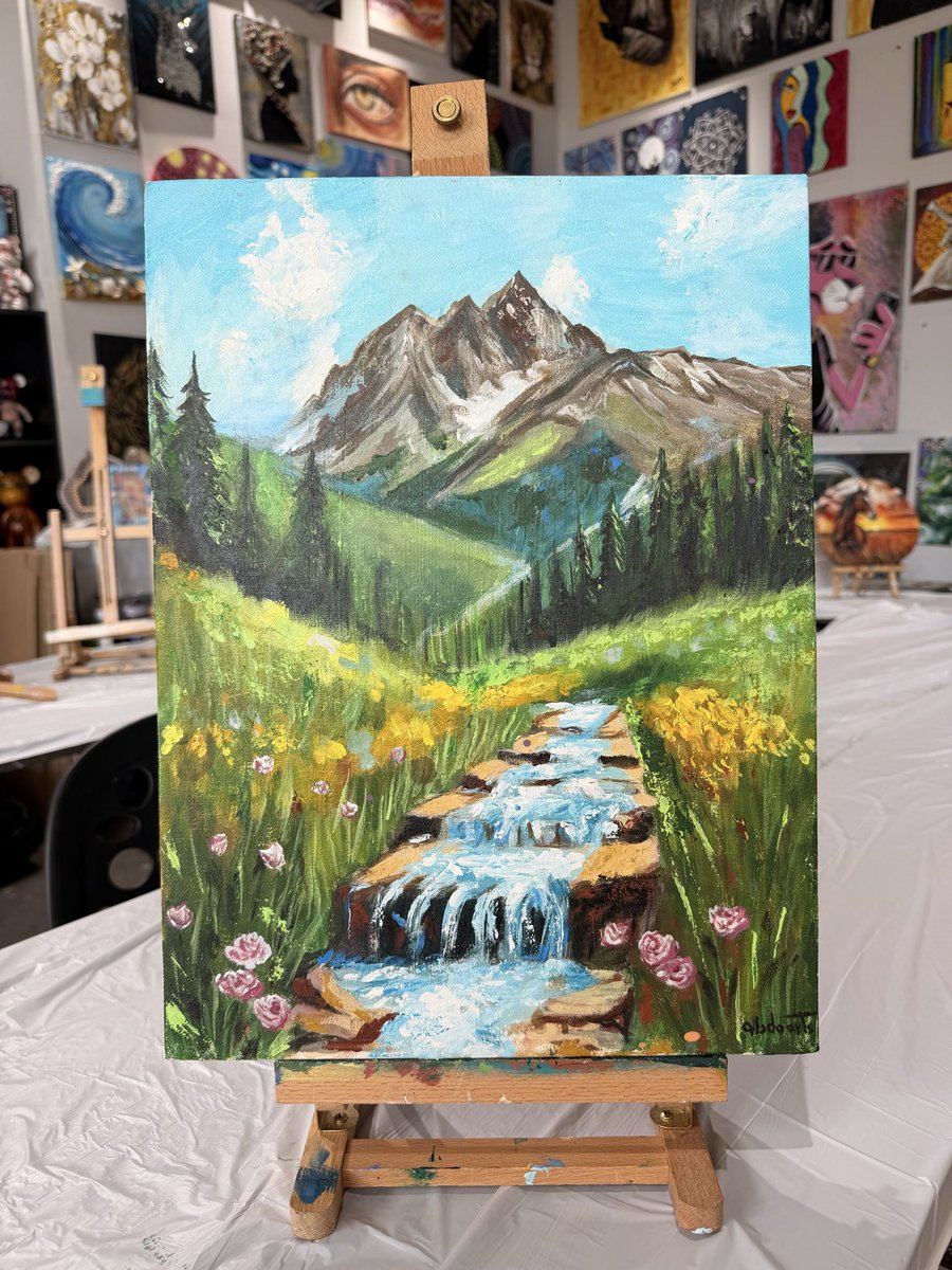 سكتش أكريليك تحضير لورشة landscape
Acrylic sketch — preparation landscape workshop.