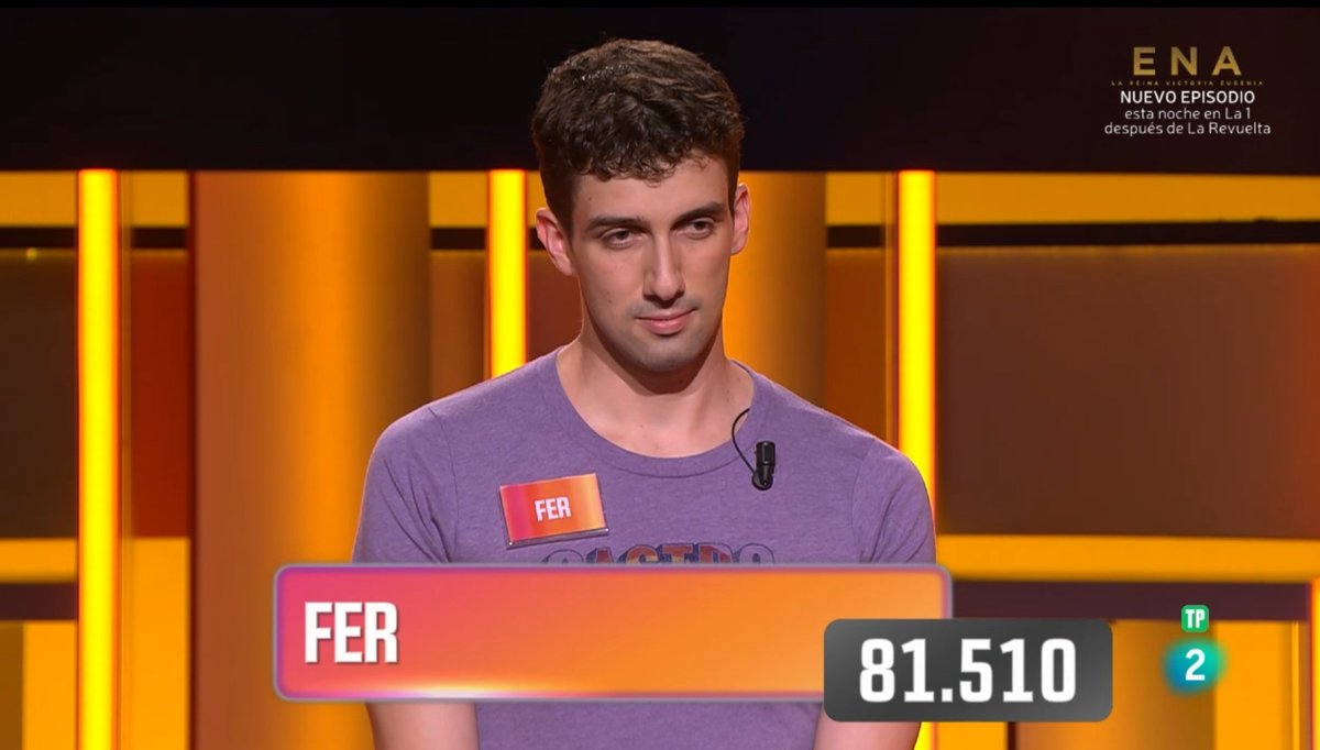 #SaberYGanar Las estadísticas de Fer en estos 100 programas:

60 ganados
12 Partes Por El Todo resueltas
30 calculadoras superadas de 30
7 retos superados

Grandísimo concursante y todo un crack!
