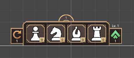 chessdoku_'s tweet image. 지난번 말씀드린 새로운 UI입니다.

바로 &apos;기물 뽑기&apos; 시스템입니다.
체스판은 처음에 비어있고, 플레이어가 코스트를 소비해 원하는 기물을 선택하고 배치합니다.

기존 체스 룰에서 벗어나 초보자도 더 쉽게 접근할 수 있을 것 같은데, 어떻게 생각하시나요?

#indiegame #gamedev