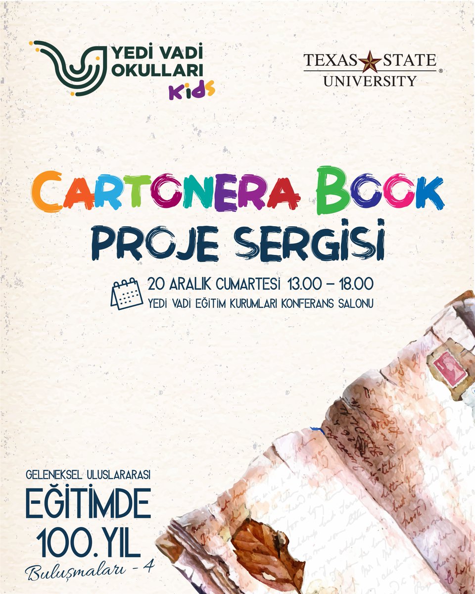 Her çocuğun içinde yazılmayı bekleyen bir hikâye var. ✨
Cartonera Book Proje Sergisinde, çocuklarımızın geri dönüştürülmüş malzemelerle tasarladıkları özgün kitap kapaklarını ve kendi kalemlerinden çıkan hikâyeleri görücüye çıkarıyoruz.