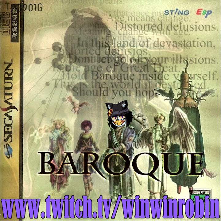 WinWinRobin's tweet photo. In 1 hour we will begin our journey in BAROQUE! An Angel drops a gun at your feet. He asks you to kill God. It's time to delve into this strange and brutal Roguelike on the Sega Saturn and see if we can ascend the ominous Nerve Tower to...kill God, probably? https://t.co/szOlcLJ3ow