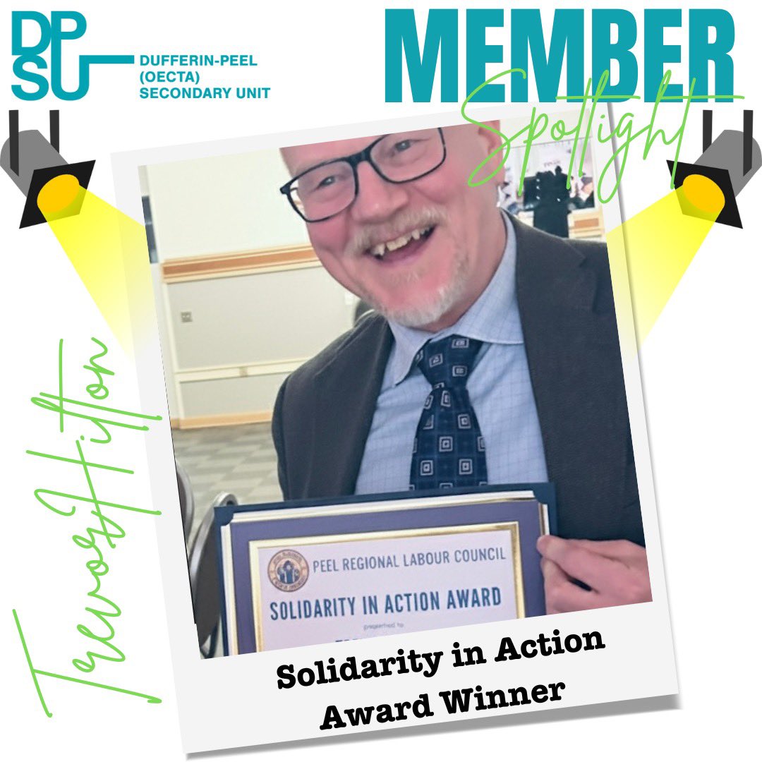 dpsuoecta's tweet image. Congratulations to Staff Rep Trevor Hilton for being acknowledged by @PeelLabour for exemplifying the spirit, commitment, and impact of collective action in the #OnLab movement! #DPSUMemberSpotlight