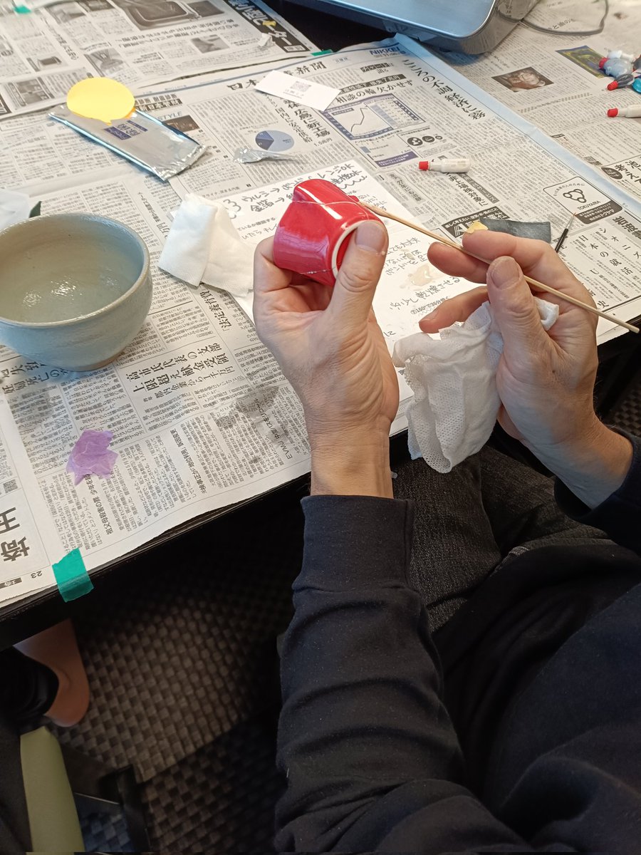 休暇村で金継ぎワークショップでした