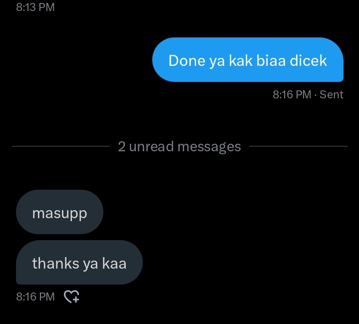 Rulispacee's tweet image. Testi job receh🫶