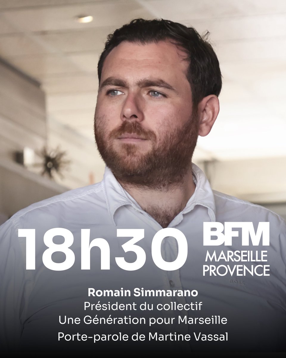 Ce soir sur <a href="/BFMMarseille/">BFM Marseille Provence</a>, rendez-vous avec <a href="/RomainSimmarano/">Romain Simmarano</a>, invité du journal ! ⤵️
