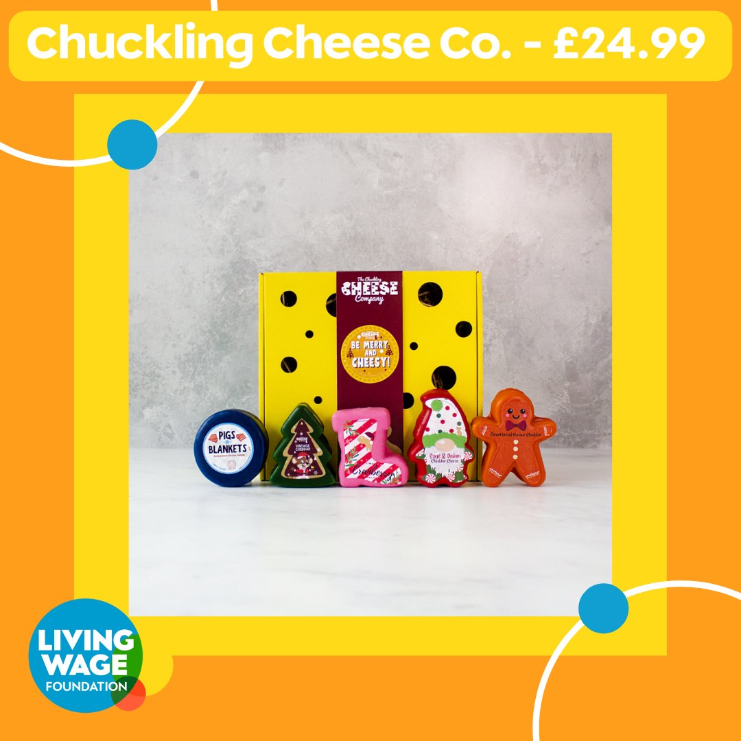 LivingWageUK's tweet photo. The Chuckling Cheese Company — 2025 Christmas Cheese Box: £24.99
@UNIQLO_UK  — Round Mini Shoulder Bag (Corduroy): £14.90
@jewelleryboxuk  — Starburst Initial Necklace (from): £33
@LushLtd  - Christmas Bathtime Favourites: £55 https://t.co/zQ21JAjVaU