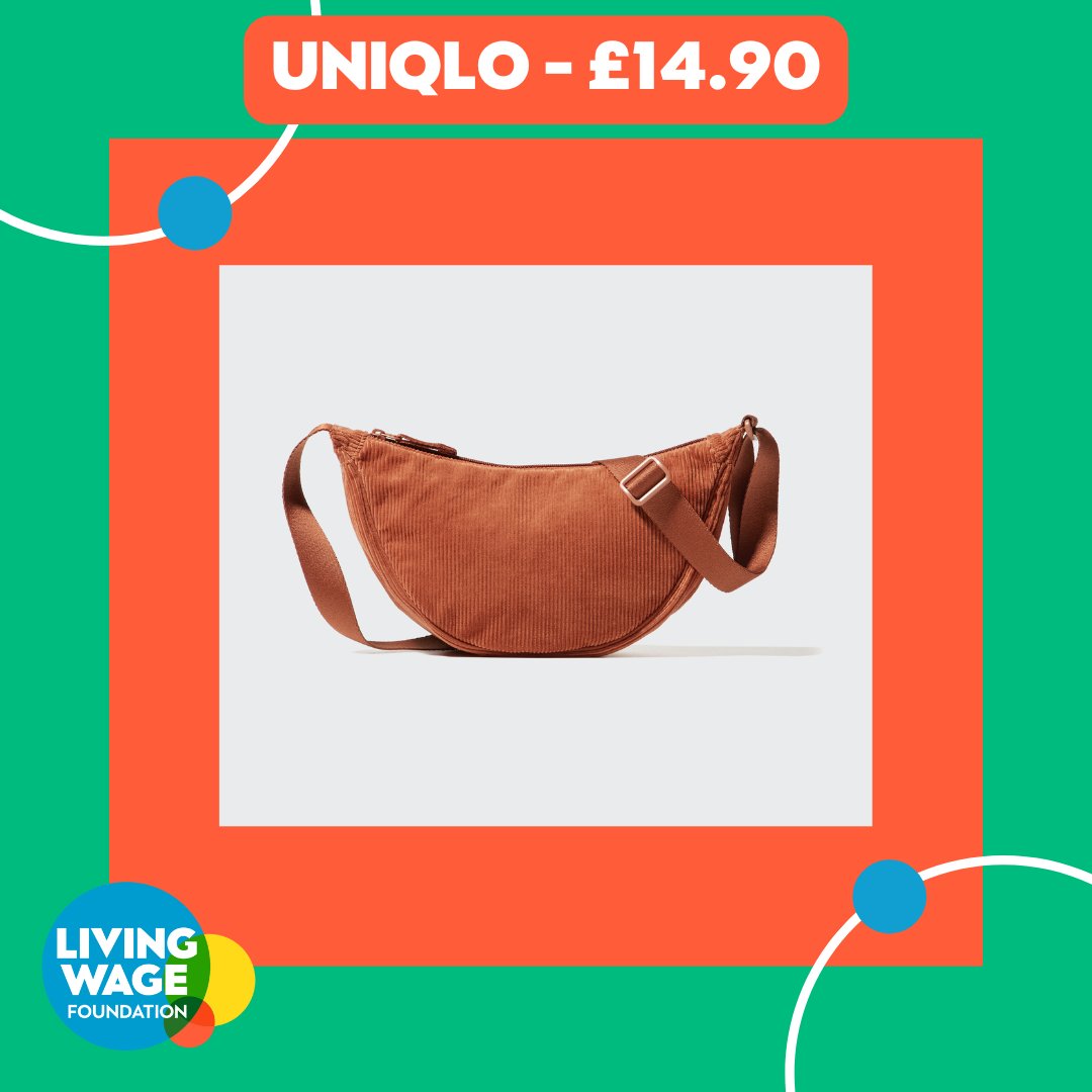 LivingWageUK's tweet photo. The Chuckling Cheese Company — 2025 Christmas Cheese Box: £24.99
@UNIQLO_UK  — Round Mini Shoulder Bag (Corduroy): £14.90
@jewelleryboxuk  — Starburst Initial Necklace (from): £33
@LushLtd  - Christmas Bathtime Favourites: £55 https://t.co/zQ21JAjVaU