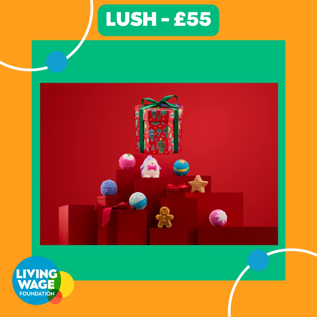 LivingWageUK's tweet photo. The Chuckling Cheese Company — 2025 Christmas Cheese Box: £24.99
@UNIQLO_UK  — Round Mini Shoulder Bag (Corduroy): £14.90
@jewelleryboxuk  — Starburst Initial Necklace (from): £33
@LushLtd  - Christmas Bathtime Favourites: £55 https://t.co/zQ21JAjVaU