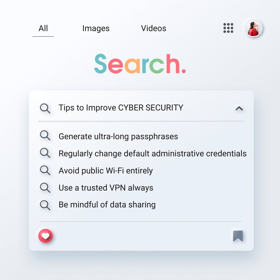 Your phone and laptop are only as safe as the habits you keep.
If hackers are leveling up, you should too:
🔐 Create passphrases nobody can guess
⚠️ Change those default admin passwords
🚫 Skip public Wi-Fi completely
🛡 Always use a trusted VPN
🤫 Share data like it’s gold