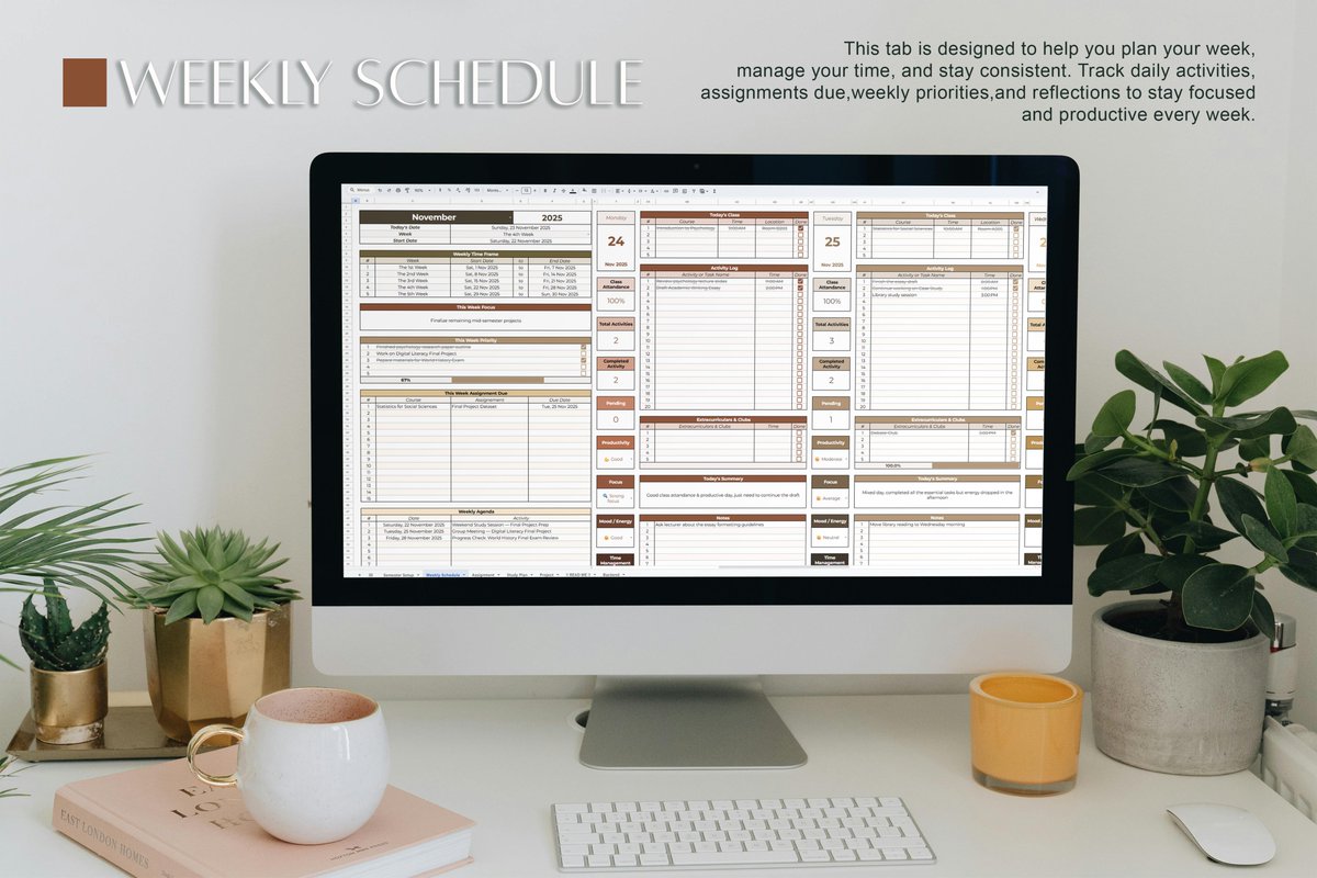 DigitalGoodsf's tweet photo. Set your goals, plan your week, track your tasks, and manage your projects — all inside Google Sheets. Soft colors, strong structure. 🌼🗂️

#studentplanner #studyplanner #semesterplanner #assignmenttracker #collegeplanner #universityplanner #studytools #academicplanner https://t.co/merDOzdVyx