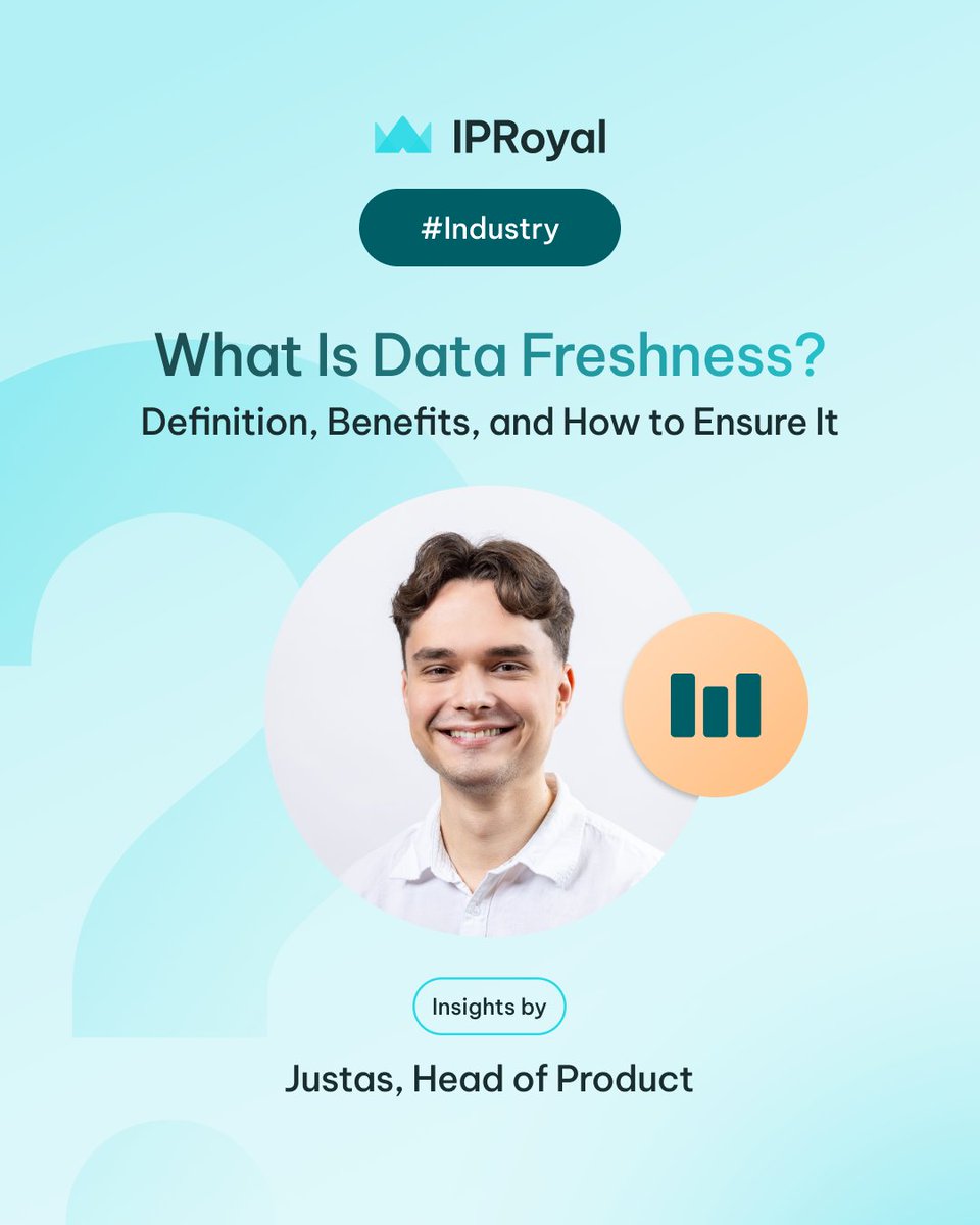 IPRoyal_proxies's tweet image. Outdated data leads to bad decisions. This guide breaks down the importance of data freshness and practical ways to keep your datasets trustworthy: iproyal.com/blog/data-fres…