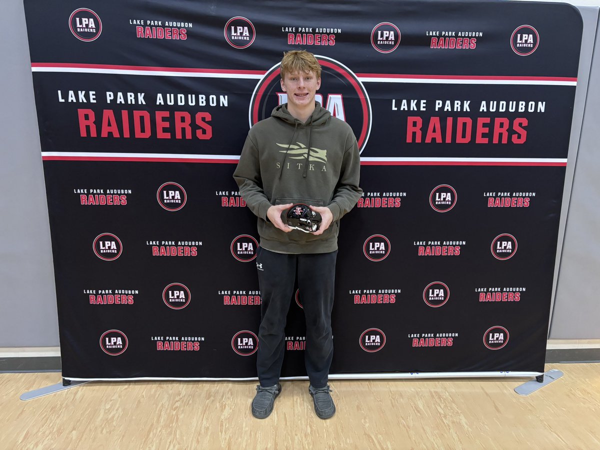 The next award is our Hardest Working Raider “The Rock” Award!  Congratulations to our recipient, Brody Hanson!  #RaiderPride