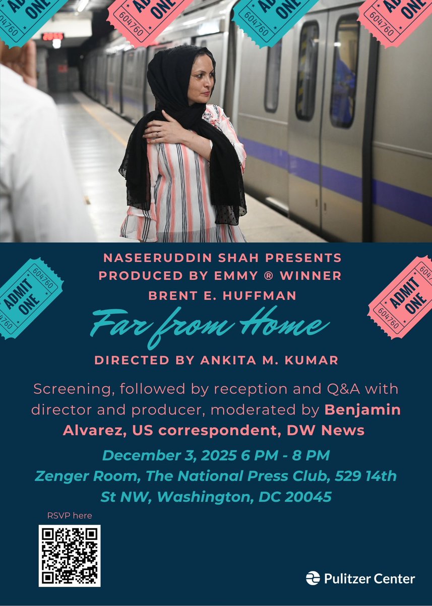 Afghans leave Afghanistan in the hope of a better life, but what happens when their country of refuge doesn't want them? I encourage you to watch Far from Home at the National Press Club in DC on December 3. (1/2)