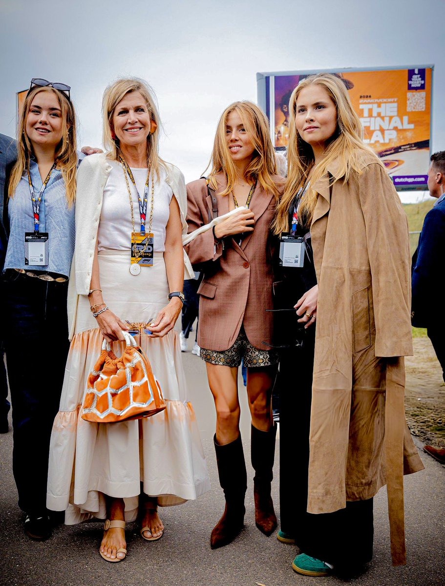 royalchildren_'s tweet photo. #QueenMaxima  #PrincessCatharinaAmalia #PrincessAlexia and #PrincessAriane of The Netherlands attend the Dutch Grand Prix 2025, at Zandvoort Circuit in Zandvoort, Netherlands 🏎️ -August 31st 2025.
.
📷 : Patrick van Katwijk/@GettyImages &amp; Credit to the rightful owner. https://t.co/lqdZ6TuuOR