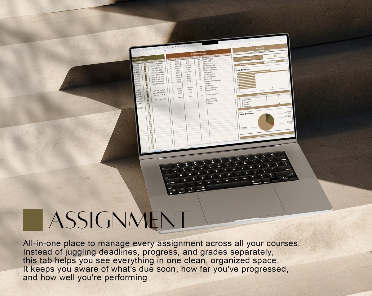 DigitalGoodsf's tweet photo. Never lose track of assignments again; automatic due dates, weekly overviews, and clear status tracking help you stay on top of everything✏️⏳

#studentplanner #studyplanner #semesterplanner #assignmenttracker #collegeplanner #universityplanner #studytools #academicplanner https://t.co/q1WoBdK50d