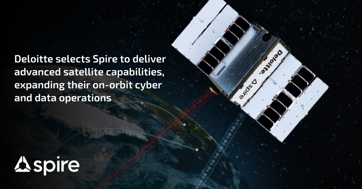 jonesqd73's tweet photo. We’re excited to share that @Deloitte has selected @SpireGlobal  to design, build, and operate eight satellites to advance its on-orbit cyber and data operations.

These satellites will support Deloitte’s on-orbit cyber payloads, as well as its space data capabilities for commercial and government clients. 

The mission consists of eight satellites with advanced radio frequency and geolocation payloads, as well as serving as a platform for advancing Deloitte’s Silent Shield mission to further innovate in satellite vehicle defense and resilience.