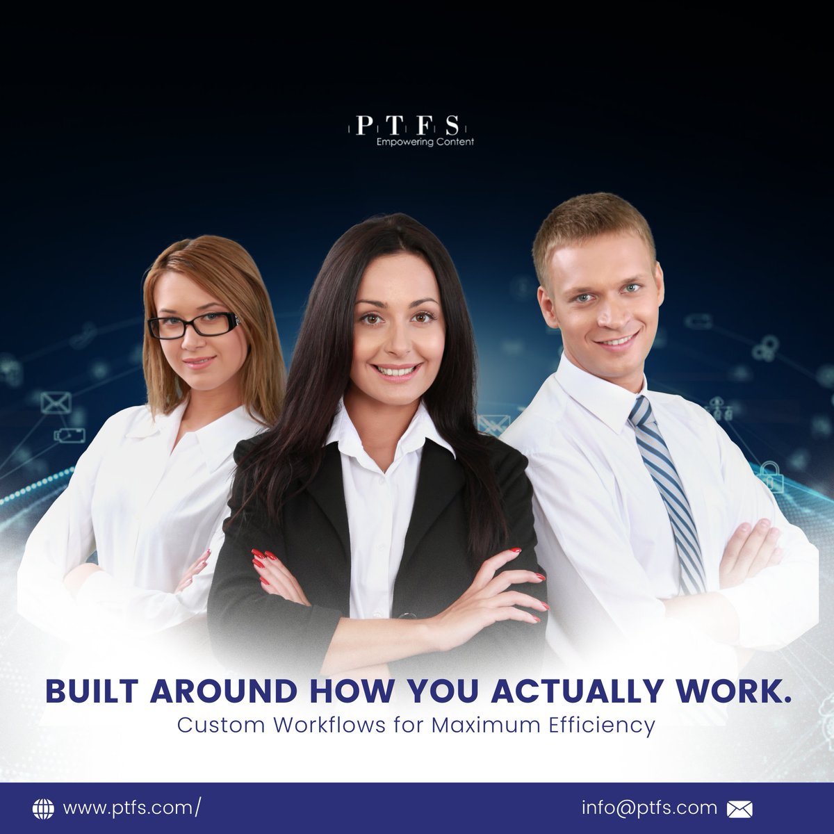 PTFSinc's tweet image. 📈 No two organizations work the same way—your workflows shouldn’t either.
PTFS builds customized, intelligent workflows designed around your data and users.

👉 Request a personalized workflow audit today.
#WorkflowDesign #BusinessProcessAutomation #Efficiency #PTFS