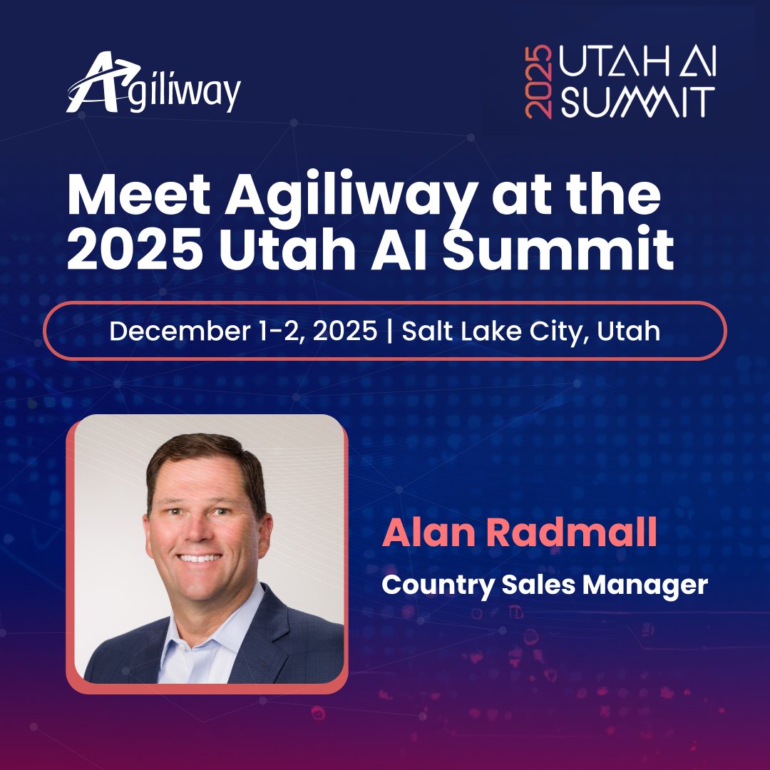 Agiliway is attending the Utah AI Summit 2025, a hub for discussions on how AI is transforming businesses across industries. Don’t hesitate to reach out to Alan Radmall (linkedin.com/in/alanradmall/), our Country Sales Manager, to discuss innovative AI approaches and strategies.