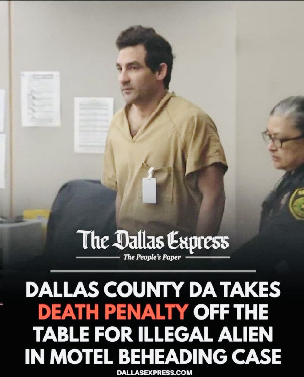 Rally_Virginia's tweet image. An illegal alien has beheaded his boss in Texas  in front of the man’s wife and child.
—Biden’s DHS had a final deportation order on him. They released him anyway.
—And the Soros FUNDED Dallas DA just took the death penalty OFF the table for a literal decapitation murder.
—If…