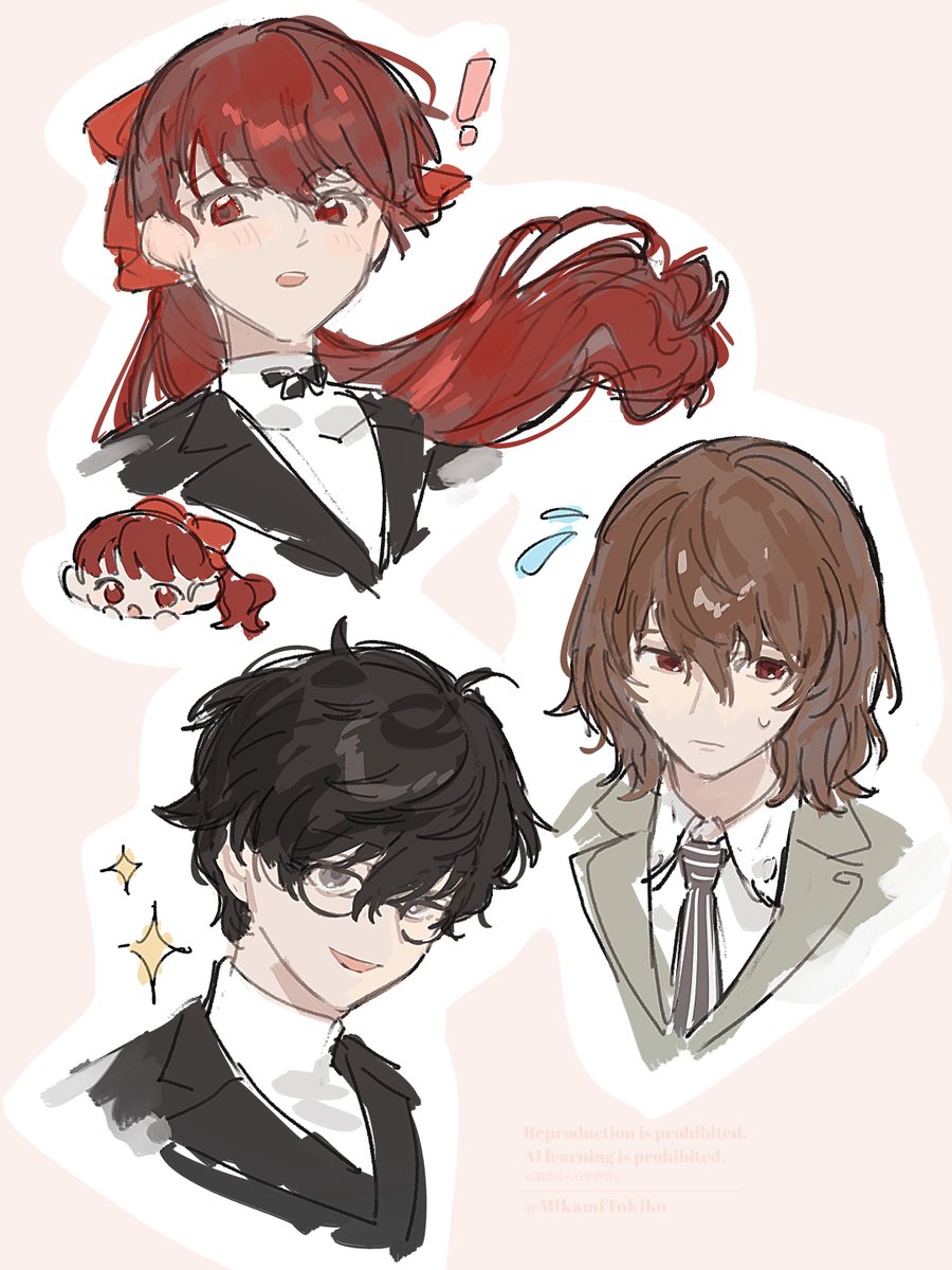 MikamiTokiko's tweet image. ロイヤルトリオのらくがき✏️