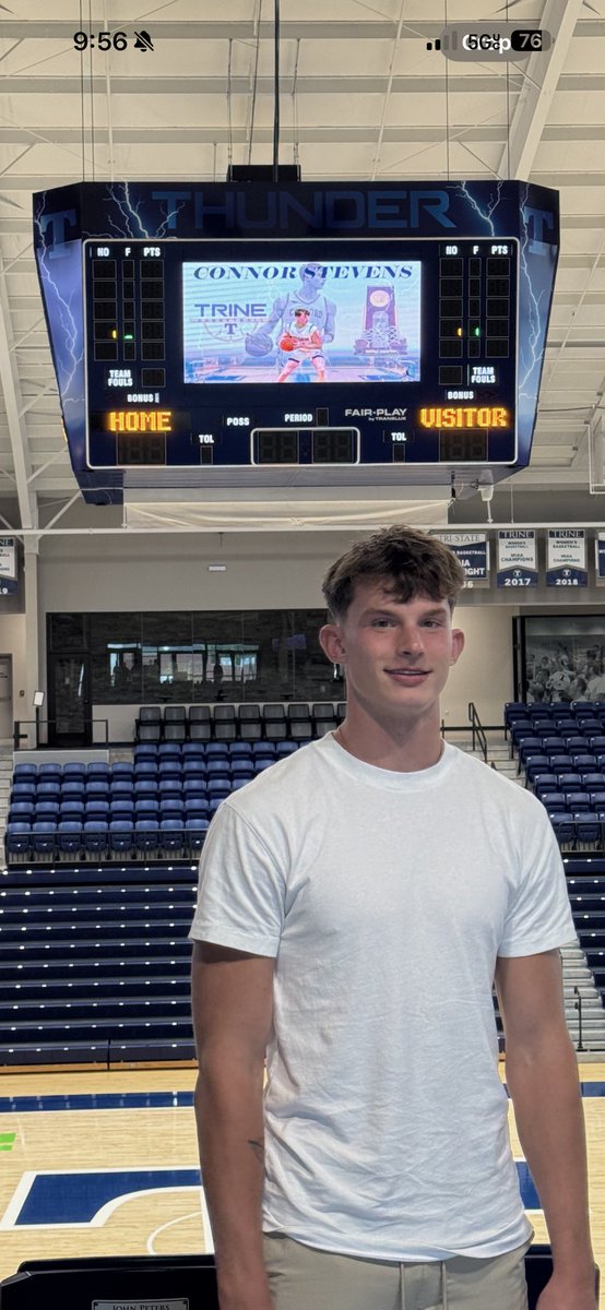 Connorsteve101's tweet image. I’m excited to announce that I’ve commited to play basketball at Trine university! Thank you to Coach Vanderwal and Coach Anderson for this opportunity! #Go thunder