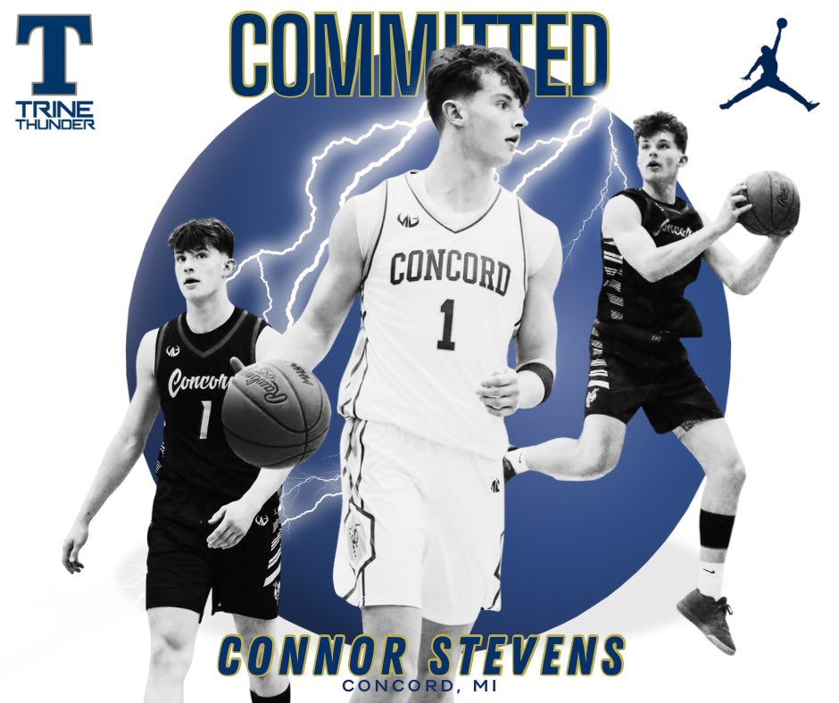 Connorsteve101's tweet image. I’m excited to announce that I’ve commited to play basketball at Trine university! Thank you to Coach Vanderwal and Coach Anderson for this opportunity! #Go thunder