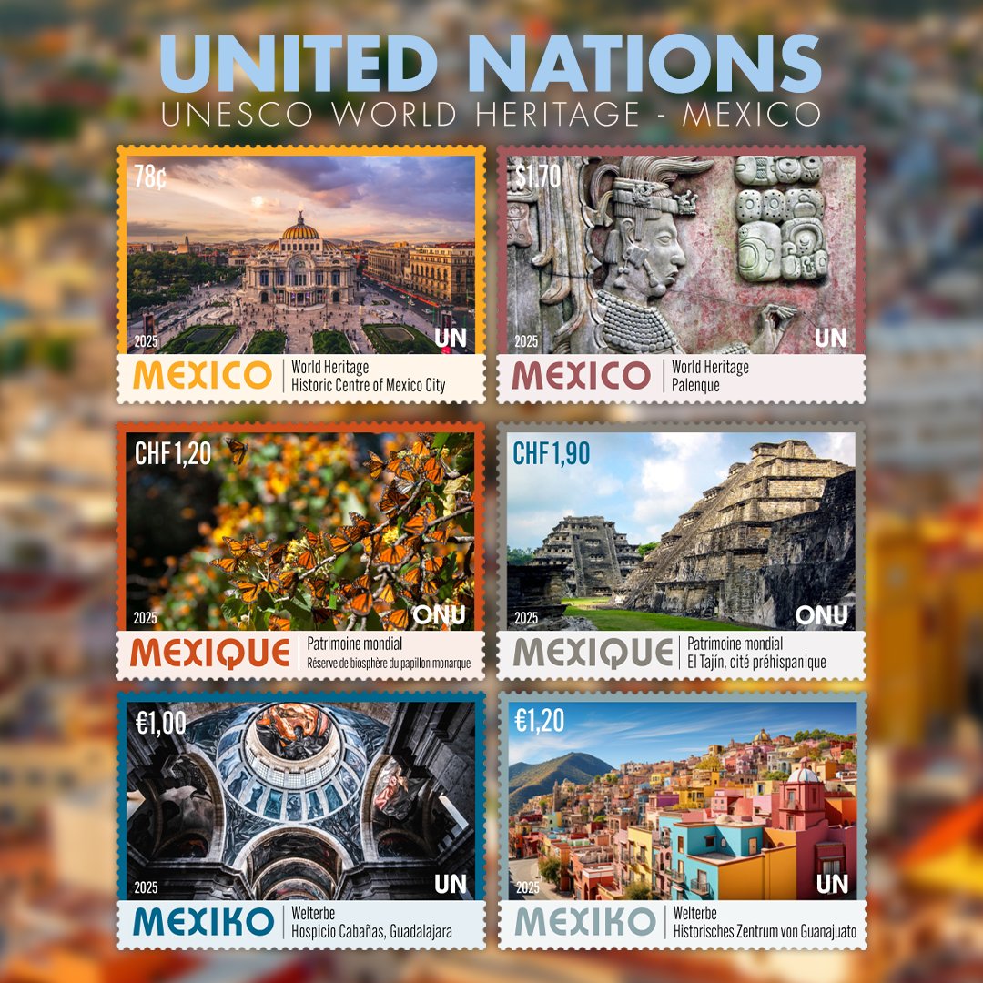 This year the UNESCO World Heritage series sets its sight on Mexico #stamps #philately #stamp #stampcollection #filatelia #postagestamps #stampcollecting #philatelist #philatelic #filateli #francobolli #timbre #briefmarken #sellos #philategram #timbres #stampcollector #collection