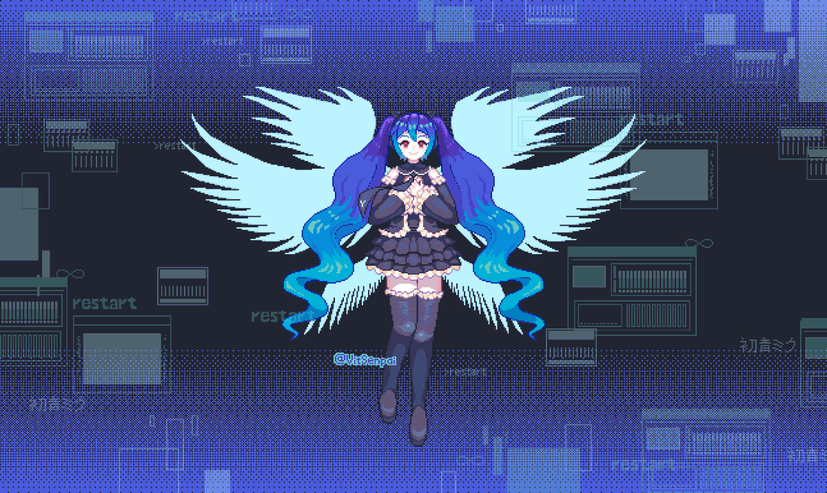 Hatsune Miku no Gekishou 
#HatsuneMiku #初音ミク #pixelart
