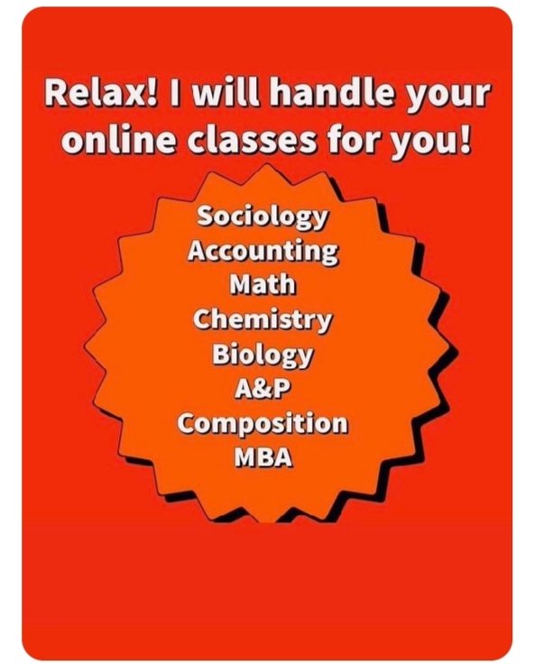 genius_essays1's tweet image. Hey:
Need help with your homework? 
#Hmu for:
assignments in:
Fall semester
Literature 
Nursing
#Biology 
Chemistry 
Coding 
Thesis
Engineering
Geology
#Physics
Biology