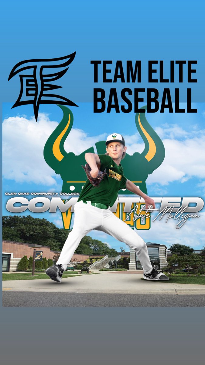 Congratulations <a href="/NateMulligan4/">Nate Mulligan</a> on your commitment! You deserve this opportunity, &amp; <a href="/govikesbaseball/">Glen Oaks Vikings Baseball</a> got themselves a dog that won’t stop working!
Congrats again Nate! Now we go even harder! 🫡💪🏼 
#builTElite  #NextLevelPrepStartsHere <a href="/TeamEliteMW/">Team Elite Premier Midwest</a> <a href="/TEAMELITENATION/">Team Elite Baseball</a>
