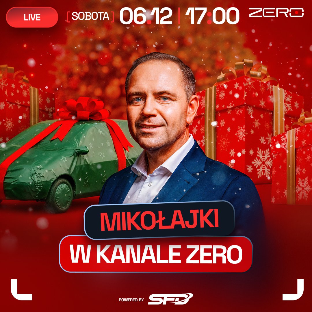 W Mikołajki, 6 grudnia o 17:00, odpalamy dla Was wyjątkowy live! 🎄

W studio Kanału Zero - razem z  <a href="/K_Stanowski/">Krzysztof Stanowski</a>  - pojawi się prezydent <a href="/NawrockiKn/">Karol Nawrocki</a>... i nie tylko! Atrakcji będzie sporo, ale szczegóły będziemy ujawniać stopniowo.

To co, umowa? Wy w sobotę o 17:00 włączacie