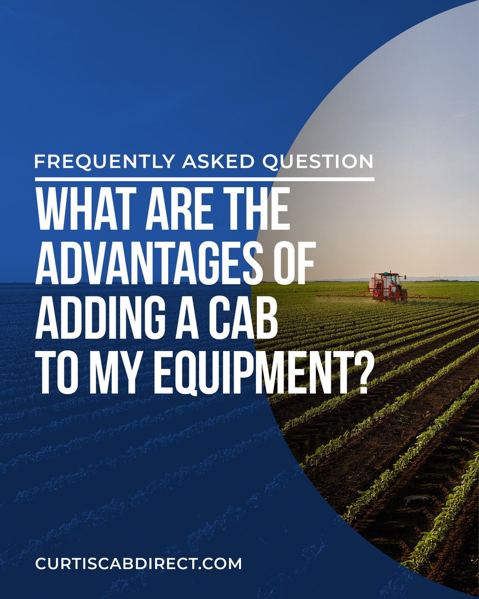 CurtisCabs's tweet image. #FAQ: What are the advantages of adding a #cab to my equipment?

A cab protects you and your investment from the elements. It helps:
🚜 Keep #operators comfortable &amp;amp; focused
🌨 Reduce downtime in bad #weather
📆 Boost year-round #productivity

Shop now:
🔗 curtiscabdirect.com/shop